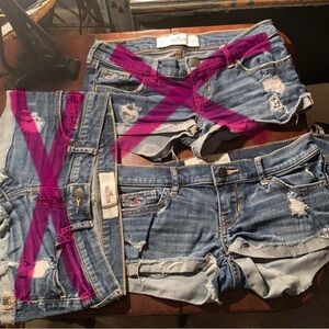 1 LEFT Hollister low rise shorts Size 00 / 23 / XXS